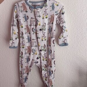 Magnetic Me Multicolor Animal Scooter Baby Onesie